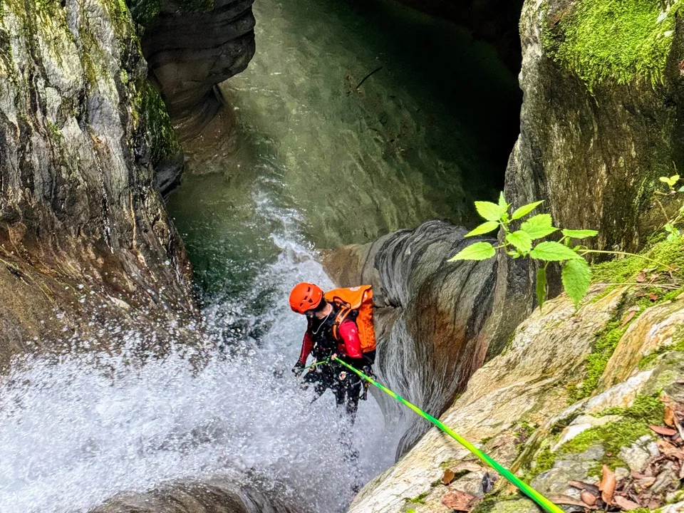 Mario beim Canyoning