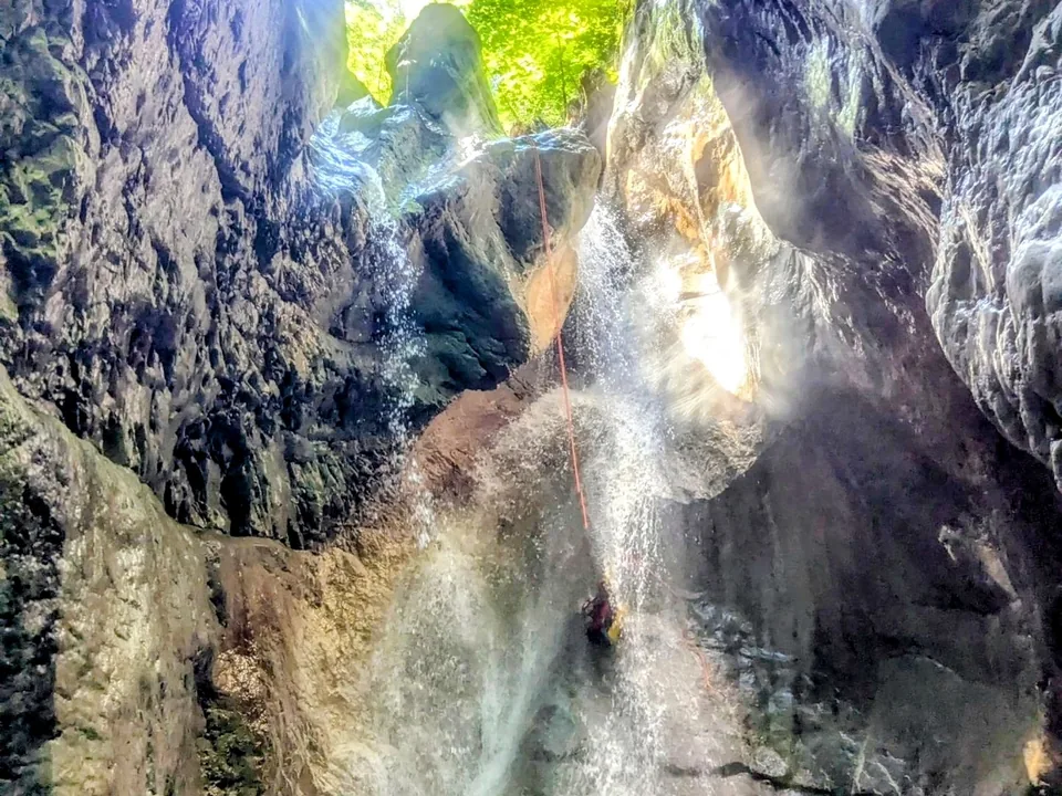 Abseilpassage bei Merlins World